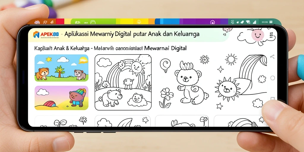 Tampilan antarmuka APEK88 yang user-friendly untuk mewarnai digital.