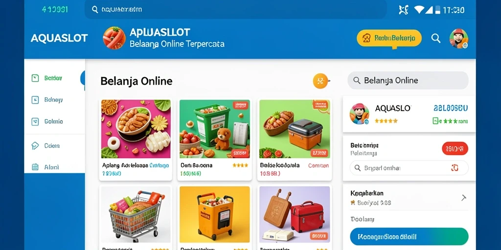 Tampilan antarmuka AQUASLOT yang menarik dan mudah digunakan.