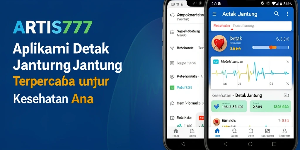 Screenshot utama ARTIS777 menampilkan antarmuka pemantauan detak jantung yang intuitif.
