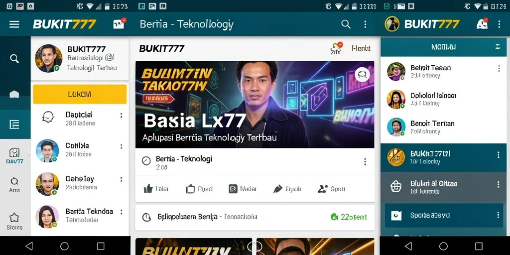 Antarmuka BUKIT777 menampilkan berita teknologi terkini dengan jelas.