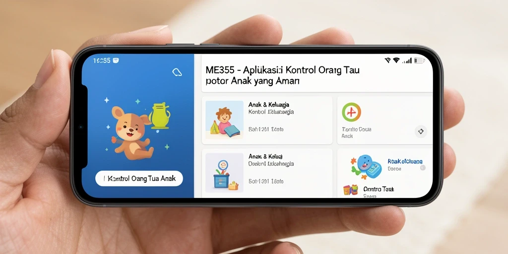 Tampilan antarmuka ME355 yang modern dan intuitif untuk kontrol orang tua.