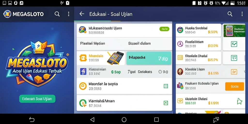 Antarmuka pengguna MEGASLOTO yang intuitif dan fungsional.