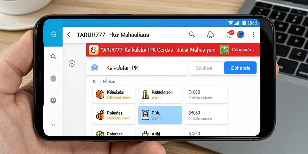Tampilan intuitif aplikasi Kalkulator IPK TARUH777.