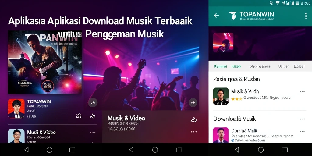 Tampilan antarmuka TOPANWIN yang sederhana dan efektif untuk Download Musik.