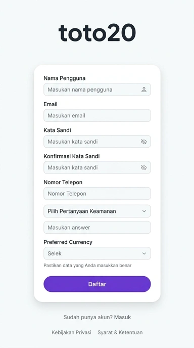 Panduan Lengkap Registrasi Akun toto20 untuk Android